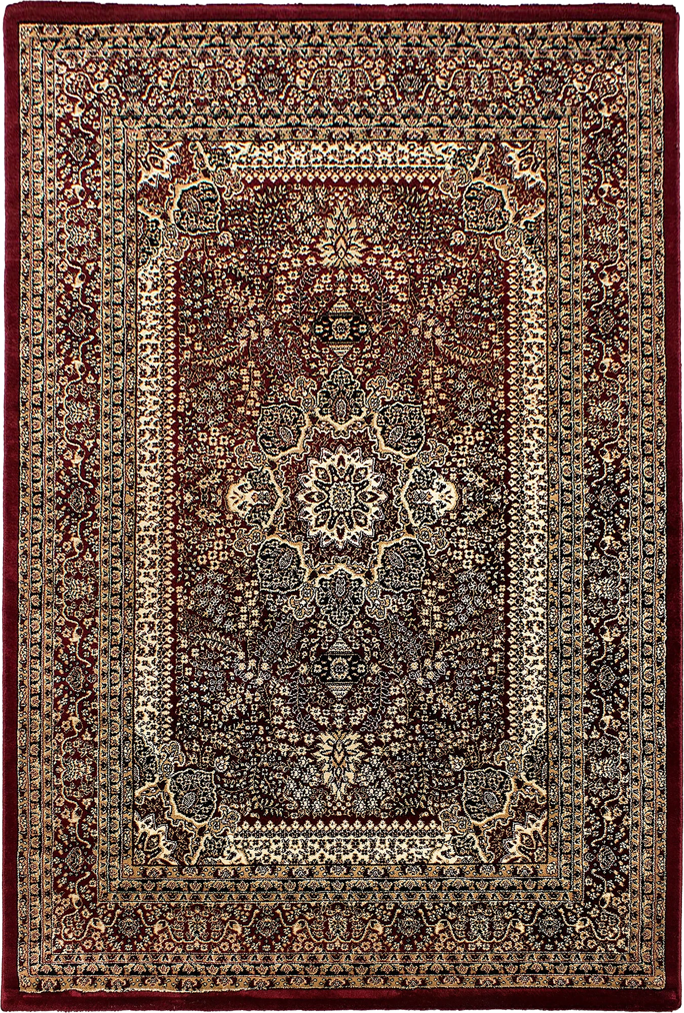 Oriental Contemporary Area Rug | Red