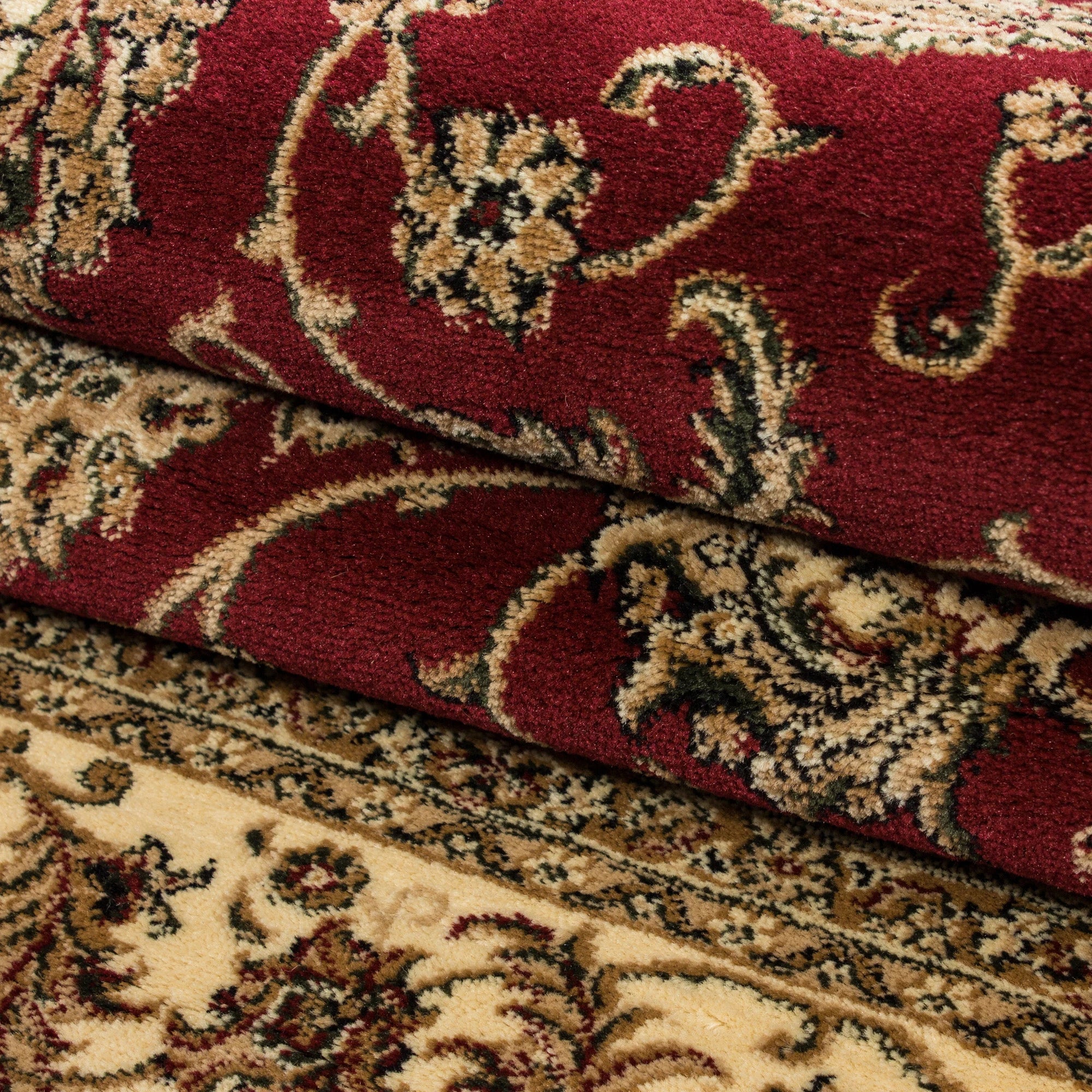 Oriental Cozy Area Rug | Red