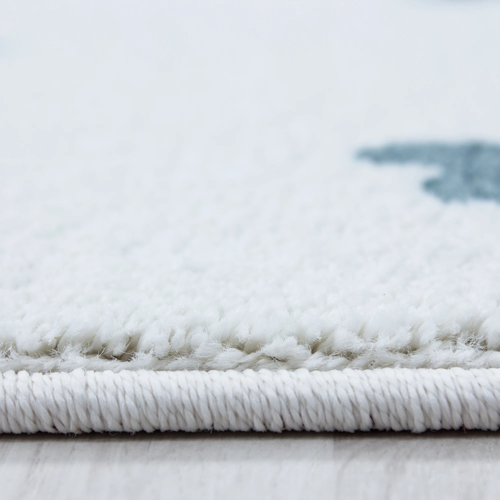 Polka Dot Elephant Umbrella Kids Rug | Blue