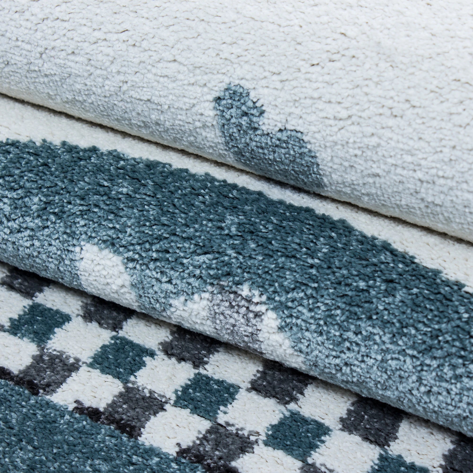 Polka Dot Elephant Umbrella Kids Rug | Blue