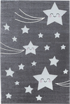 Sweet Star Face Children's Accent Carpet | Gray Gray