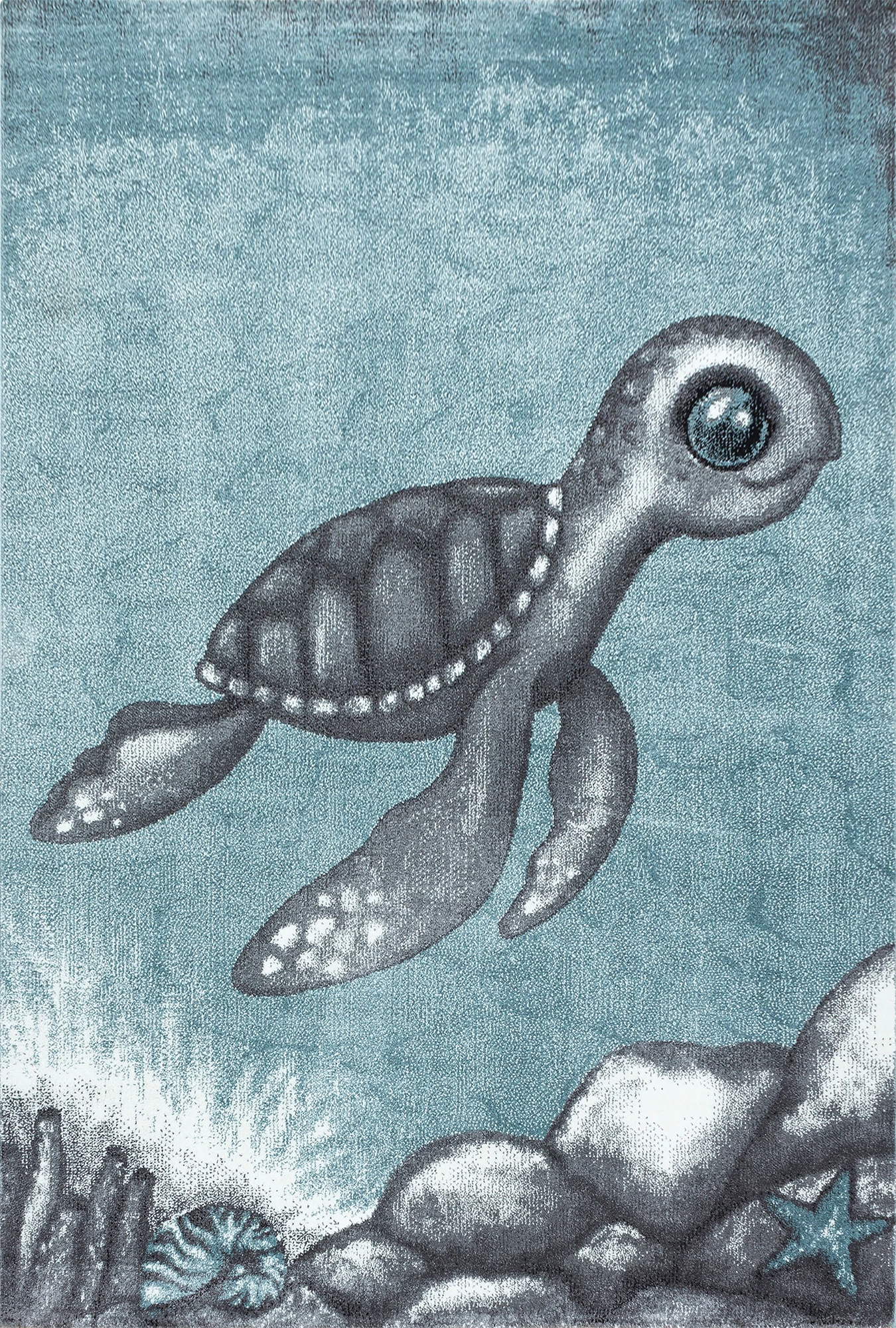 Teppich Turtle Blau