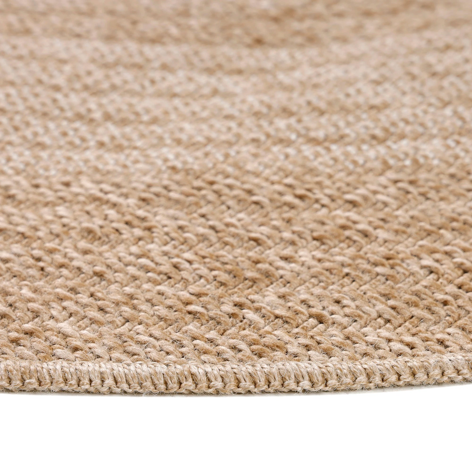 Vintage Jute Round Rug | Beige