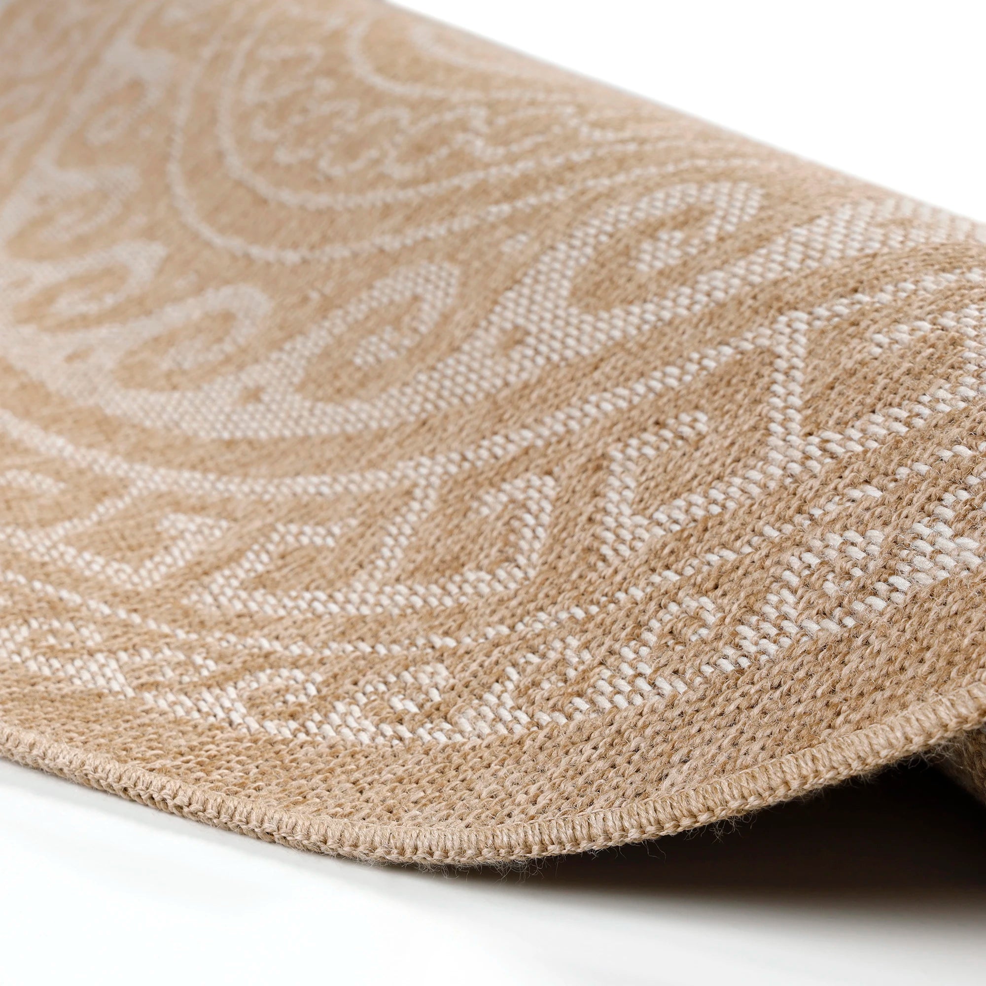 Vintage Jute Chic Round Rug | Beige