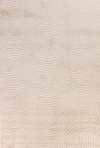Beige Scallop Textured Rug | Beige Beige