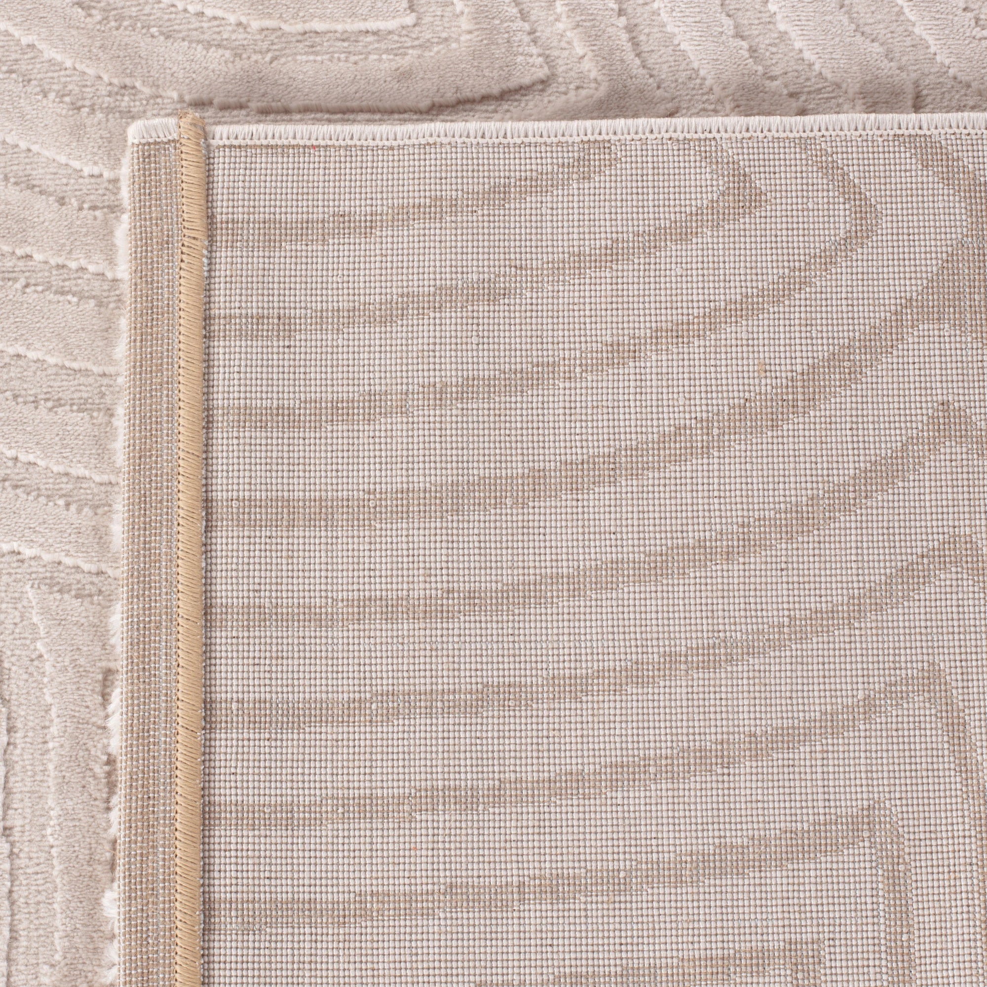 Beige Scallop Textured Rug | Beige