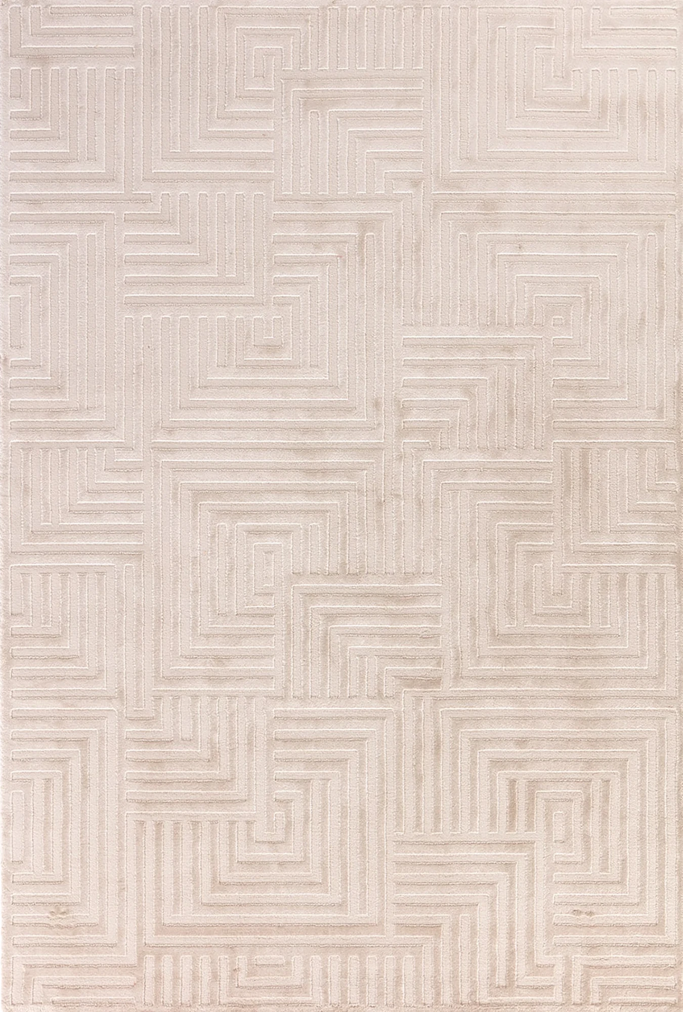 Sculpted Labyrinth Rug | Beige
