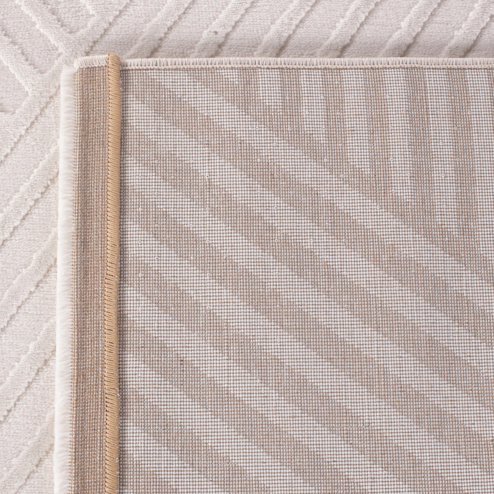 Textured Linear Rug | Soft Cream