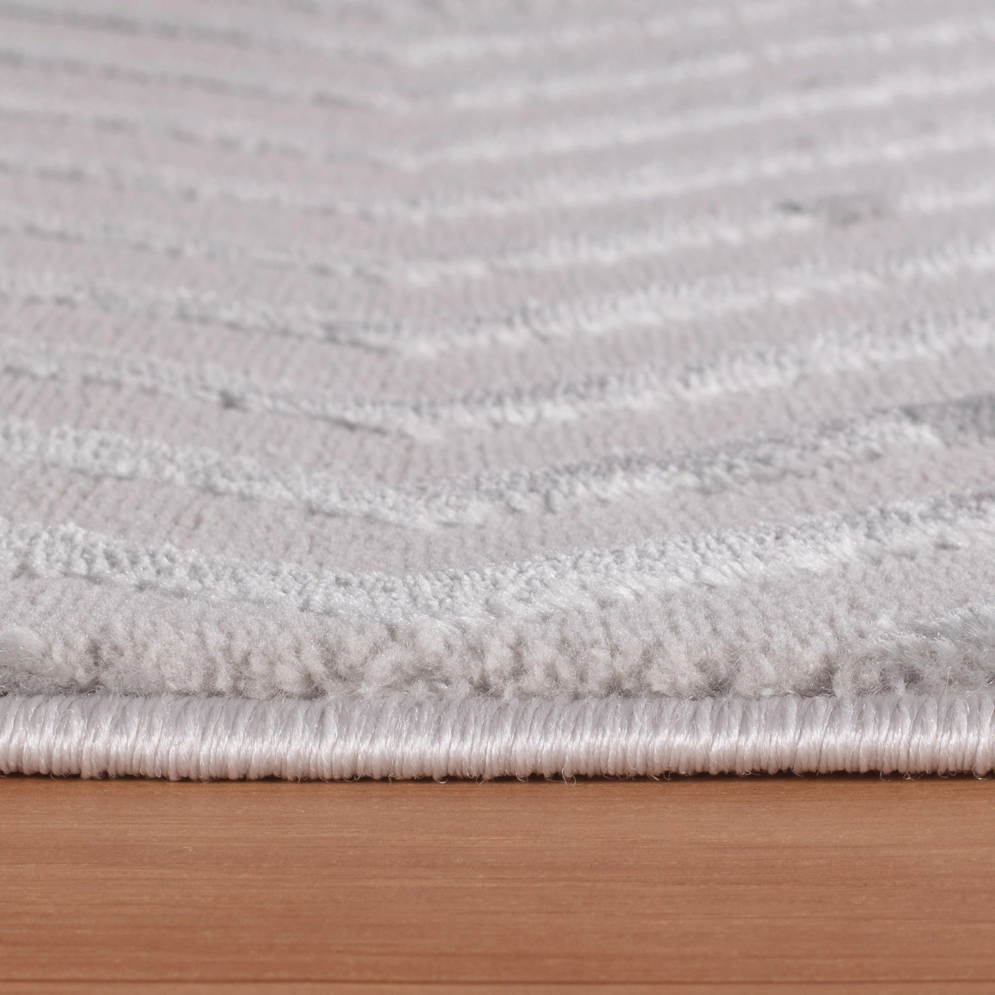 Textured Linear Rug | Soft Silver