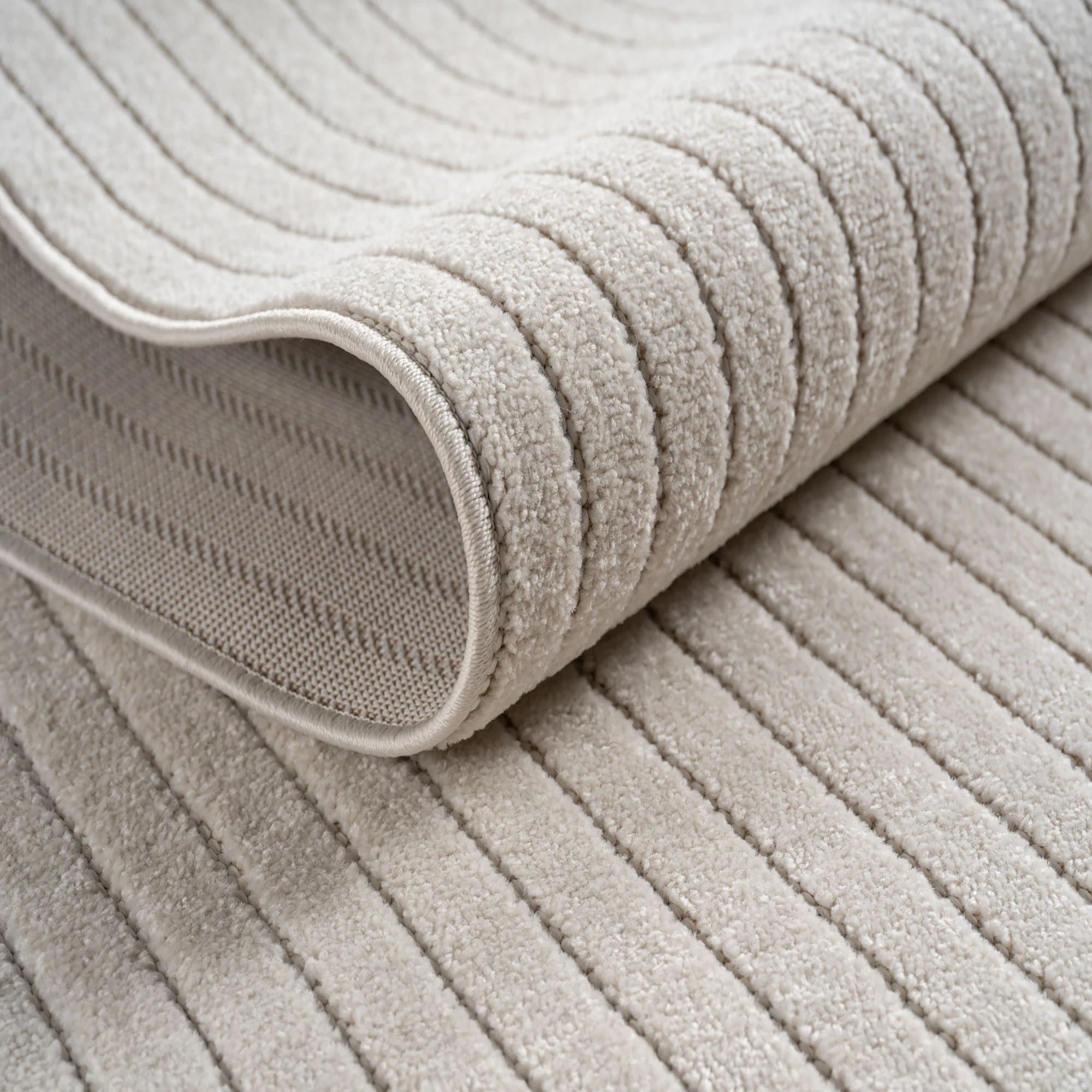 Scandinavian Design Geometric Rug | Cream