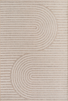 Zen Garden Spiral Pattern Outdoor Rug | Beige Beige