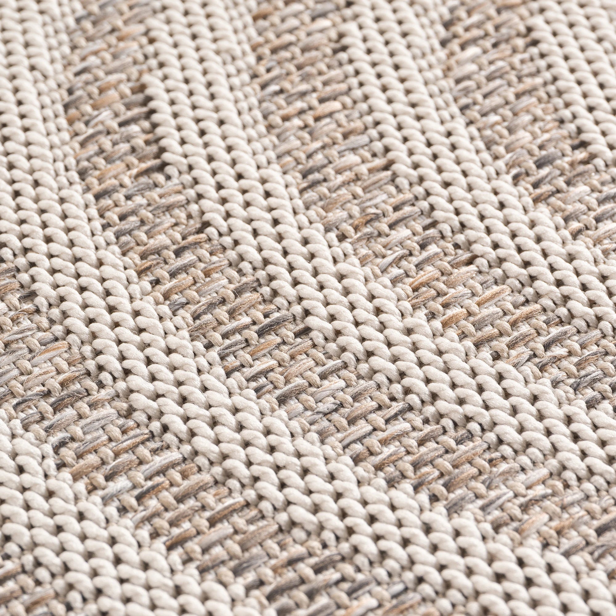 Zen Garden Spiral Pattern Outdoor Rug | Beige
