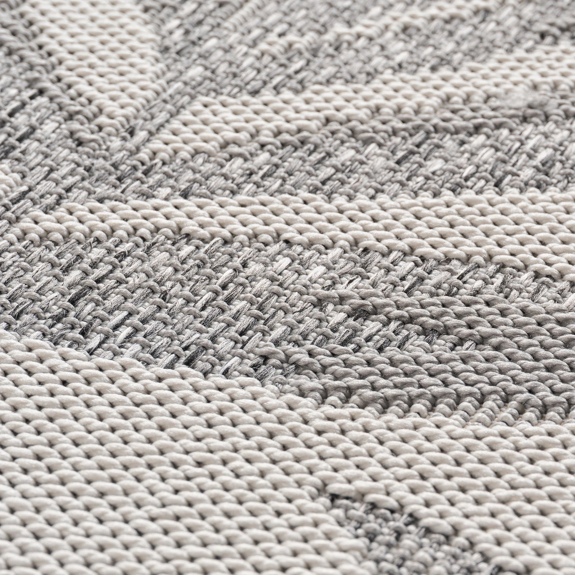 Botanical Outdoor Palm Leaf Design Rug | Gray