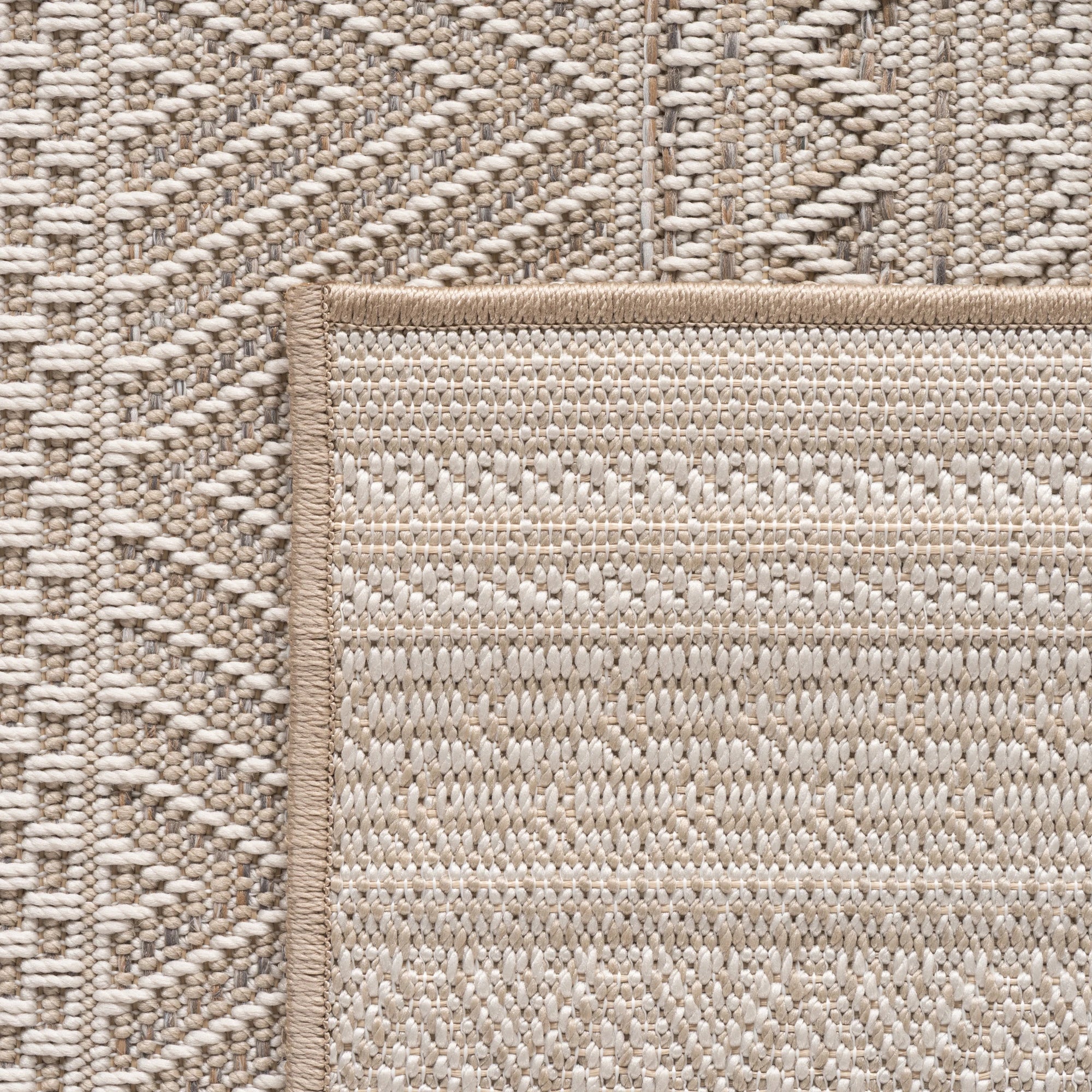 Ethnic Tribal Stripe Sisal Rug | Beige