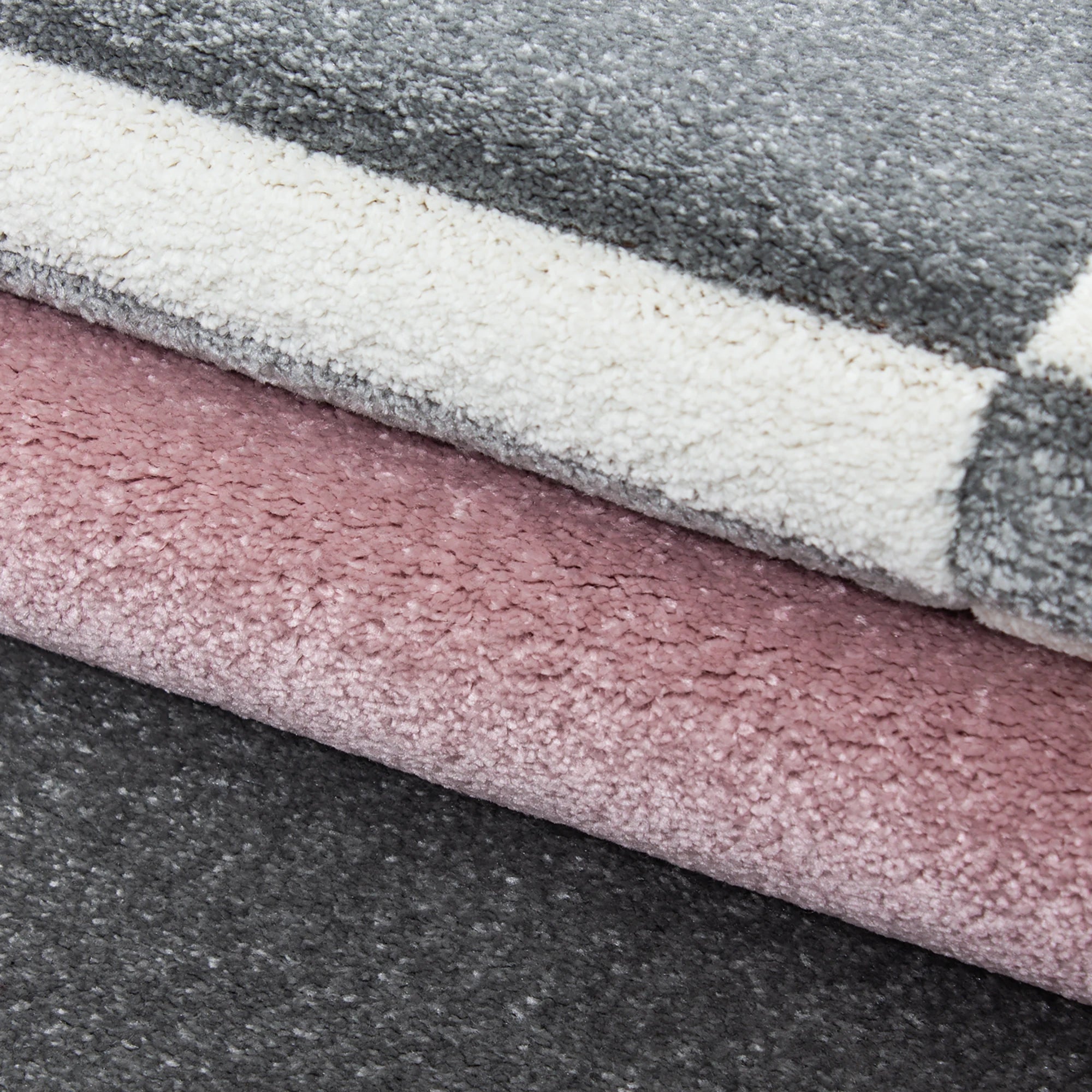 Abstract Glitch Art Geometric Design Rug | Pink