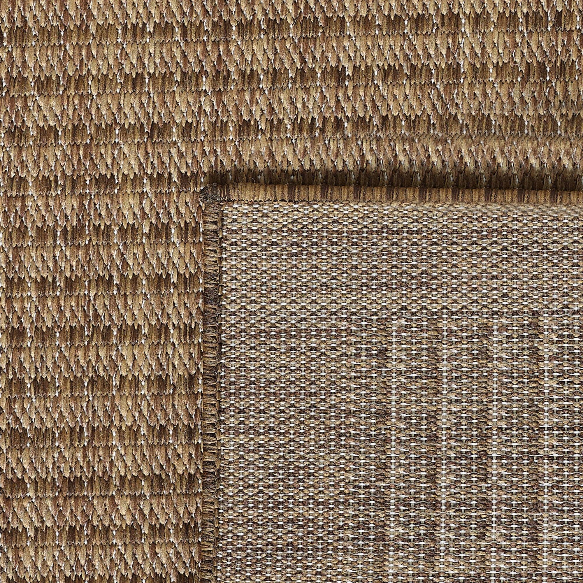 Flatweave Minimalist Woven Area Rug | Brown
