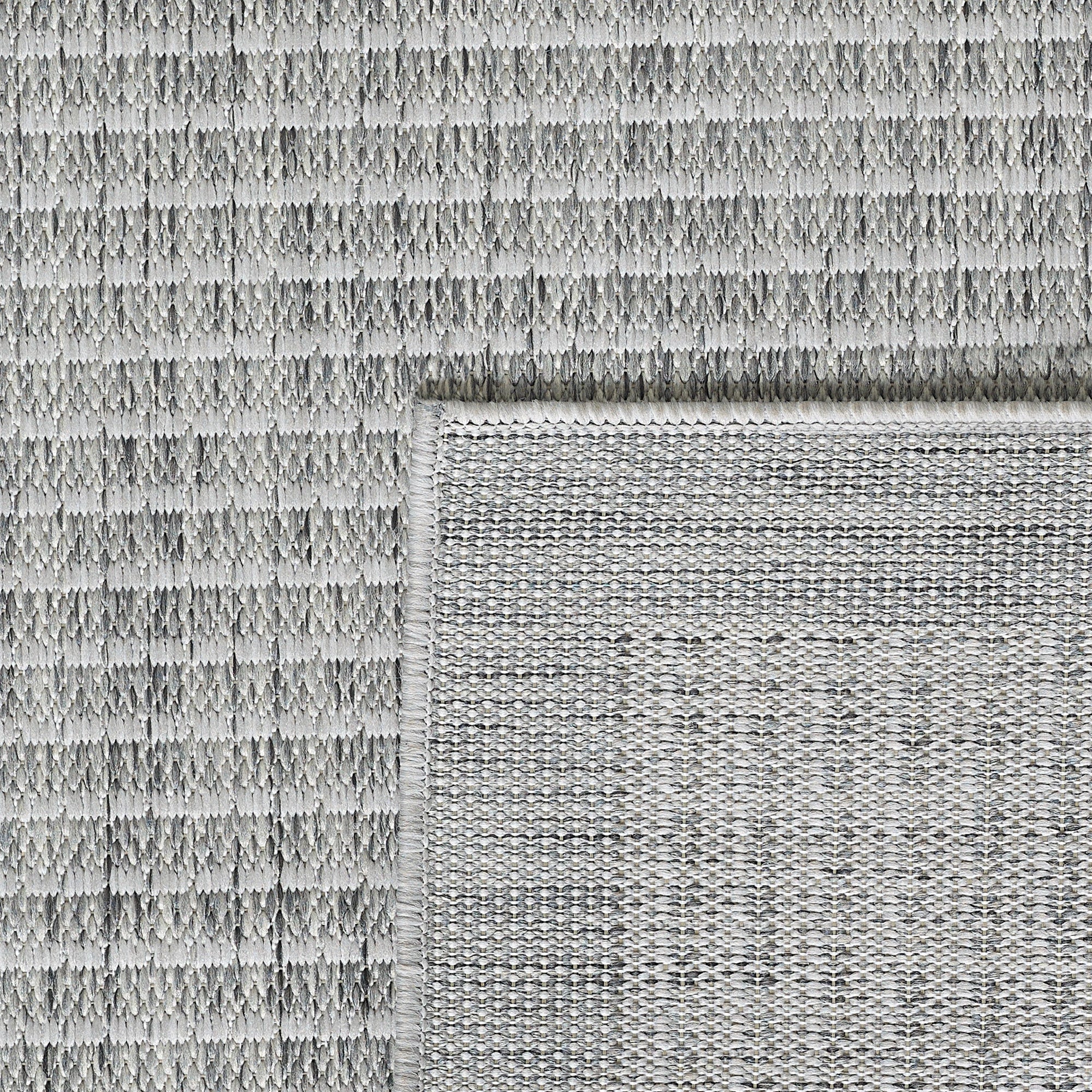 Flatweave Minimalist Woven Area Rug | Gray