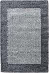 Bordered Elegant Area Rug Modern | Gray Gray