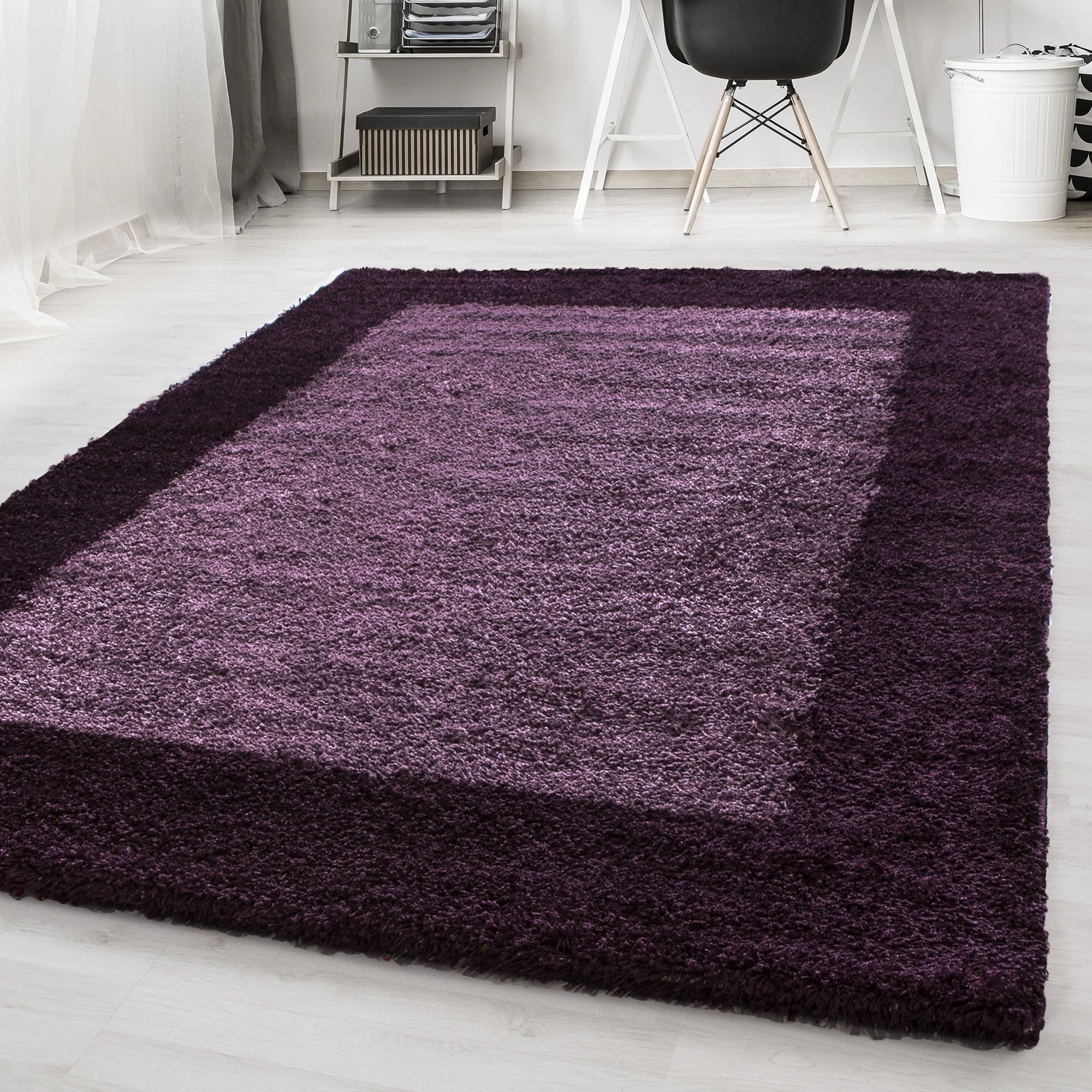 Bordered Elegant Area Rug Modern | Violet