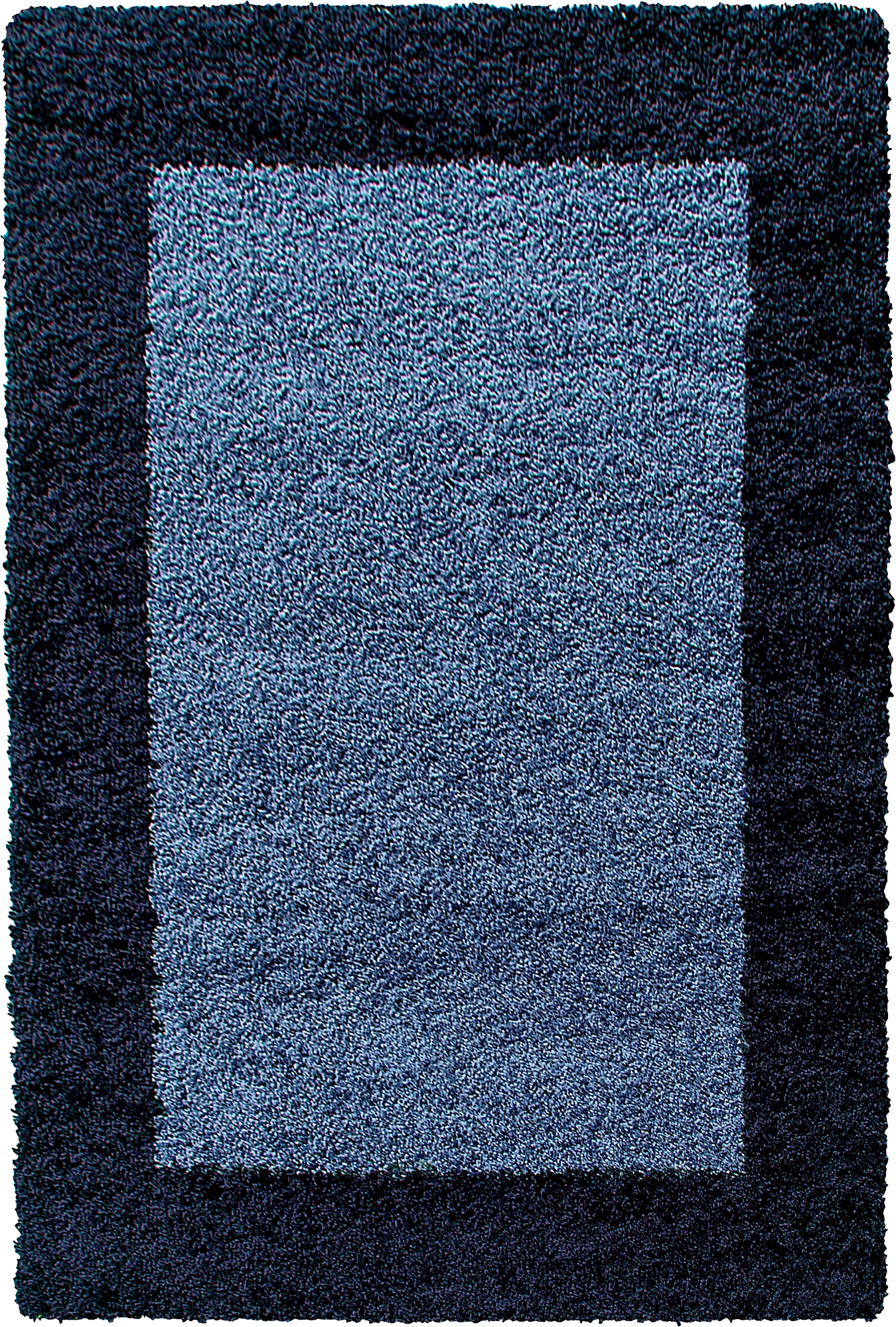 Bordered Elegant Area Rug Modern | Navy Blue