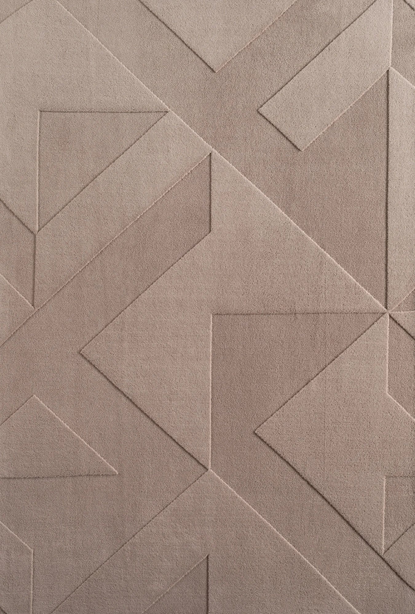 Geometrischer Mosaikteppich in Beige
