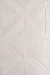 Minimalist Etched Block Design Rug | Cream Cream