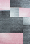 Two-Tone Block Pattern Accent Carpet | Pink Pink