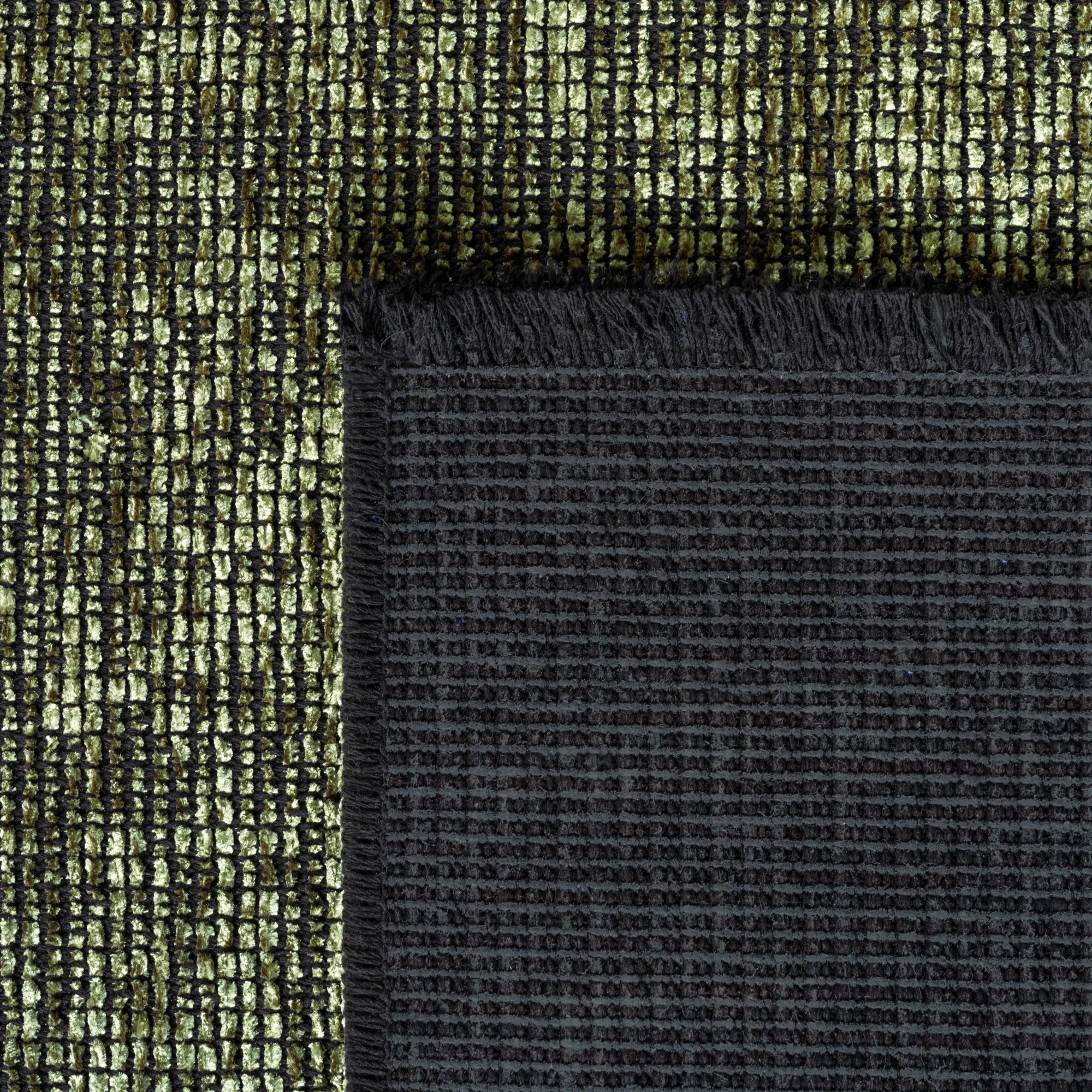 Modern Ribbed Textured Rug | Green