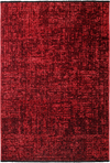Modern Ribbed Textured Rug | Red Red