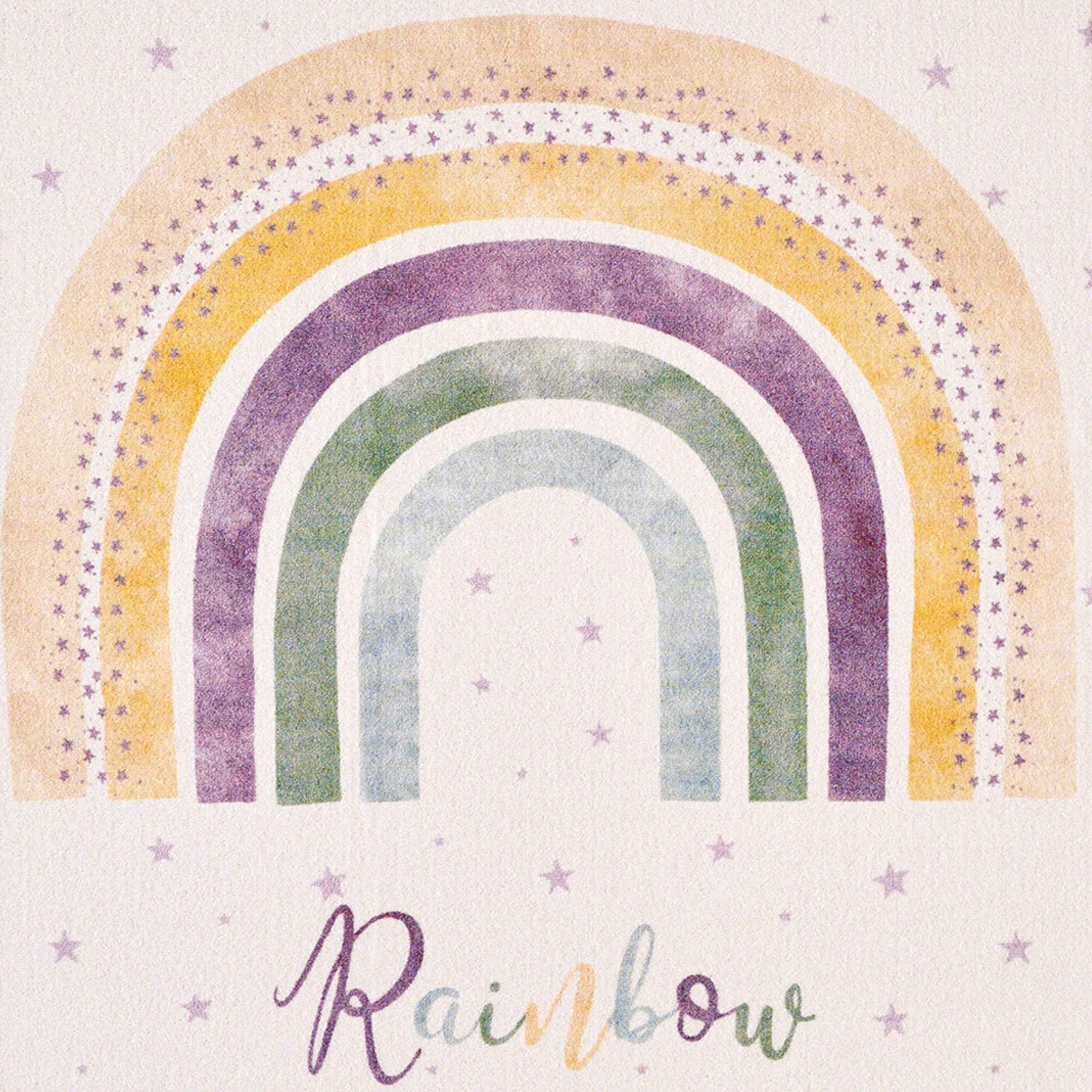 Pastel Kids Room Arch Pattern Carpet | Cream