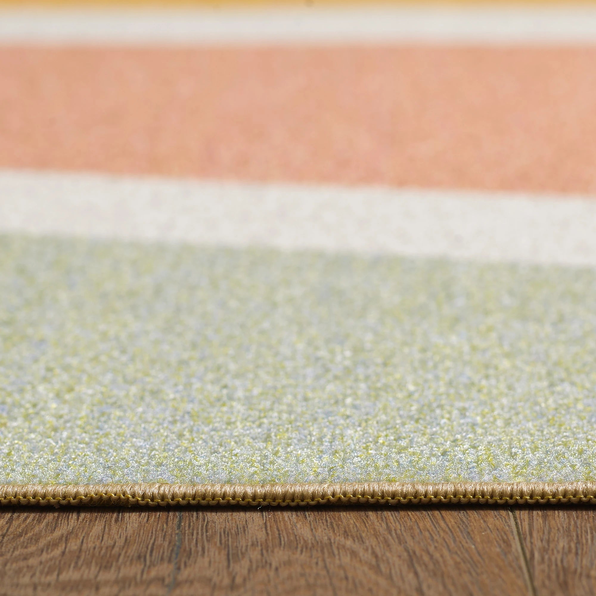 Retro Sun Ray Stripe Pattern Kids Room Rug | Multi