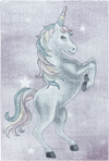 Majestic Unicorn Rainbow Mane Kids Rug | Pink Violet / Purple