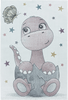 Dinosaurier Teppich Rosa