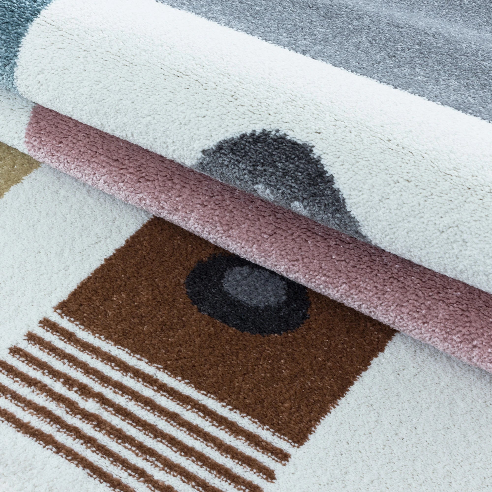 Friendly Animal Friends Grid Kids Rug | Multi