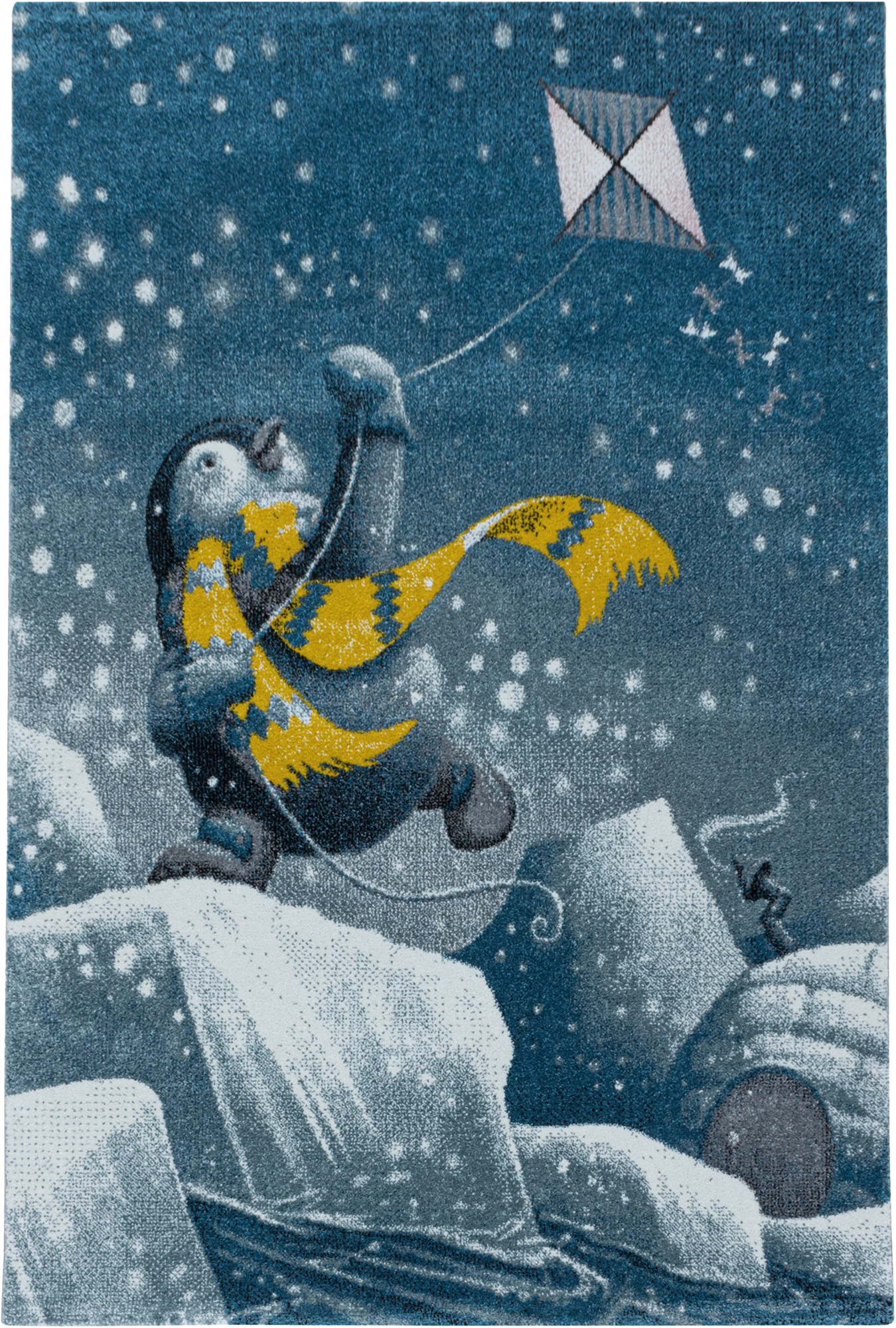 Pinguin- und Iglu-Teppich