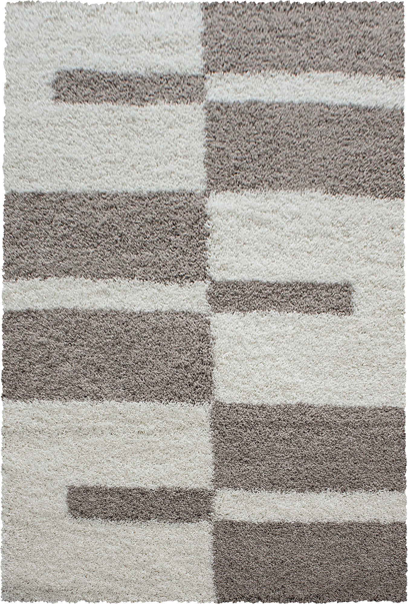 Karierter Schachbrettteppich Beige