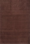 Solid Red Plush Shag Area Rug Brown