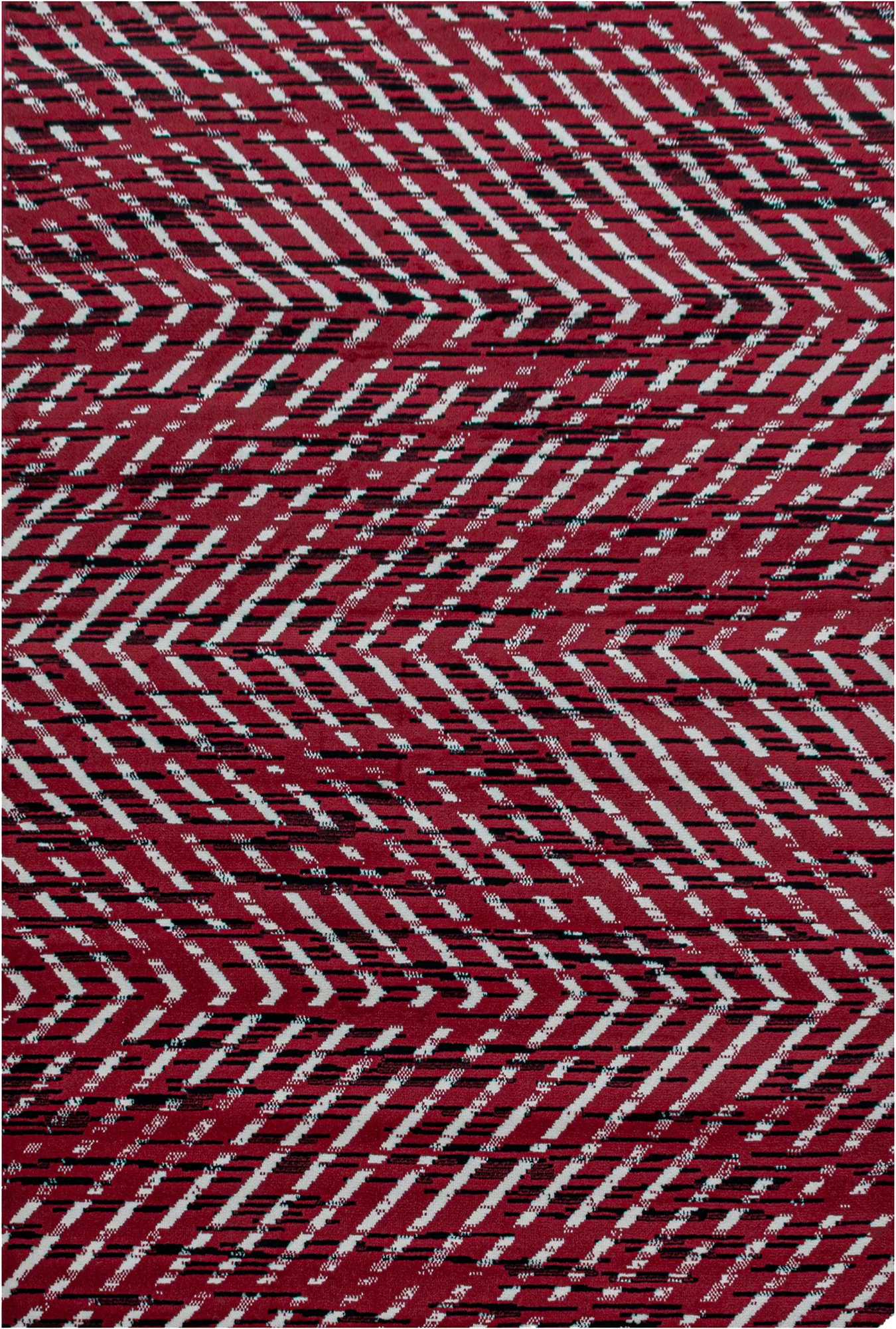 Abstract Zigzag Indoor Rug | Red