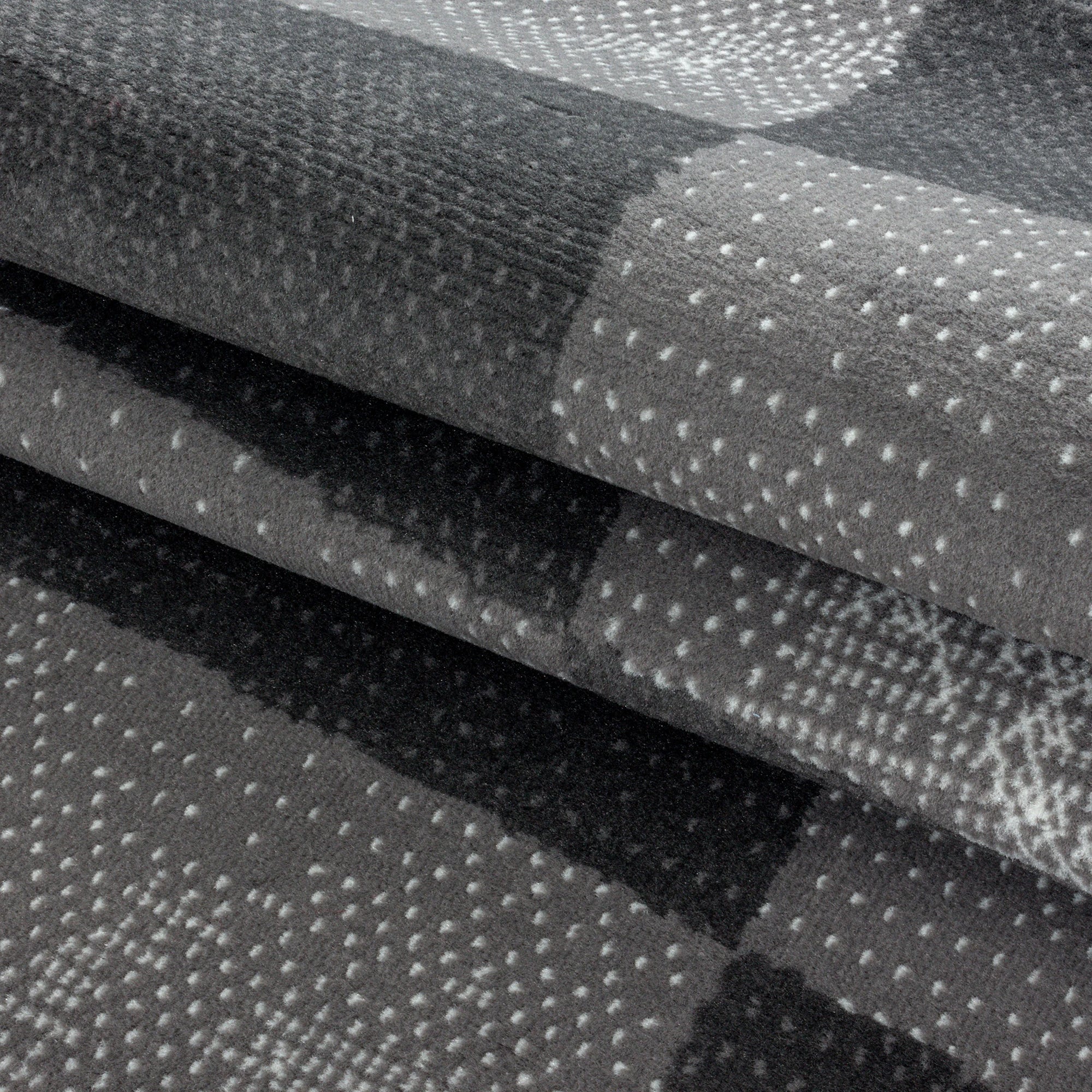 Abstract Polygon Pattern Rug | Gray