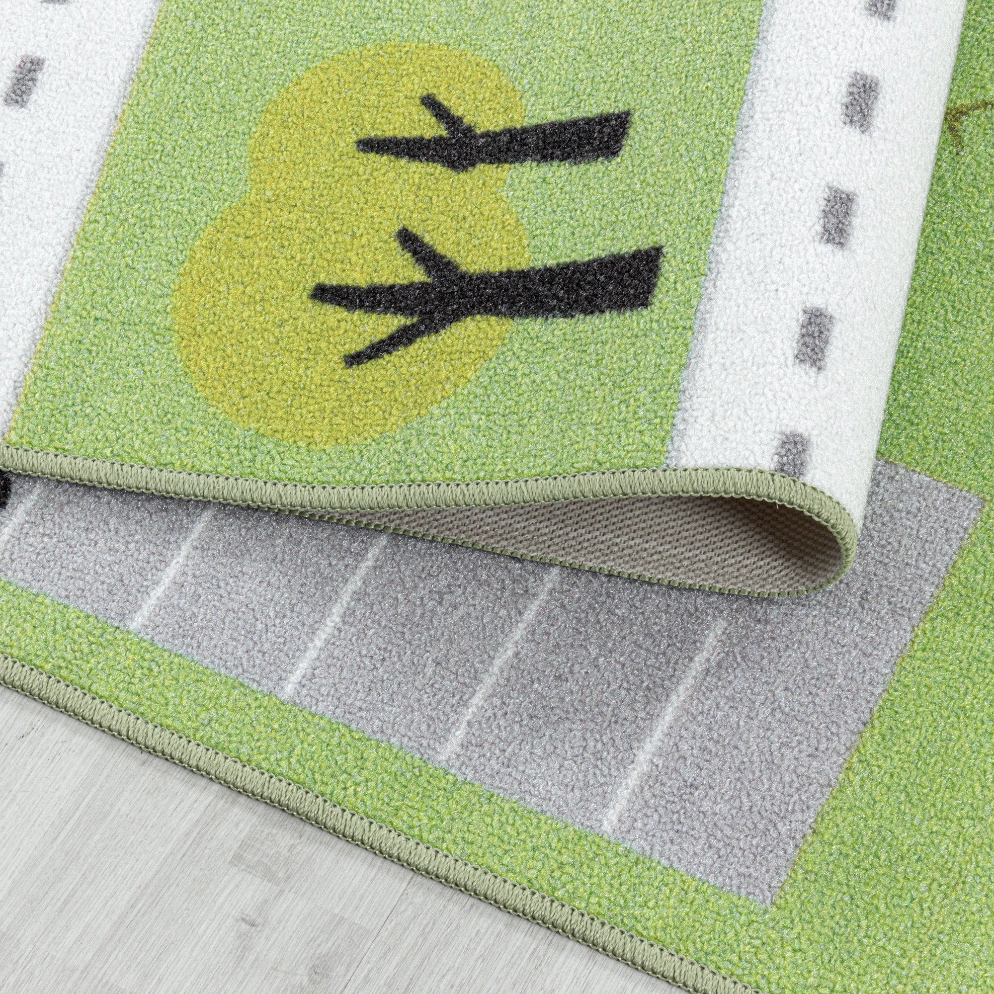 Fun City Road Traffic Playmat for Kids Rug | Green