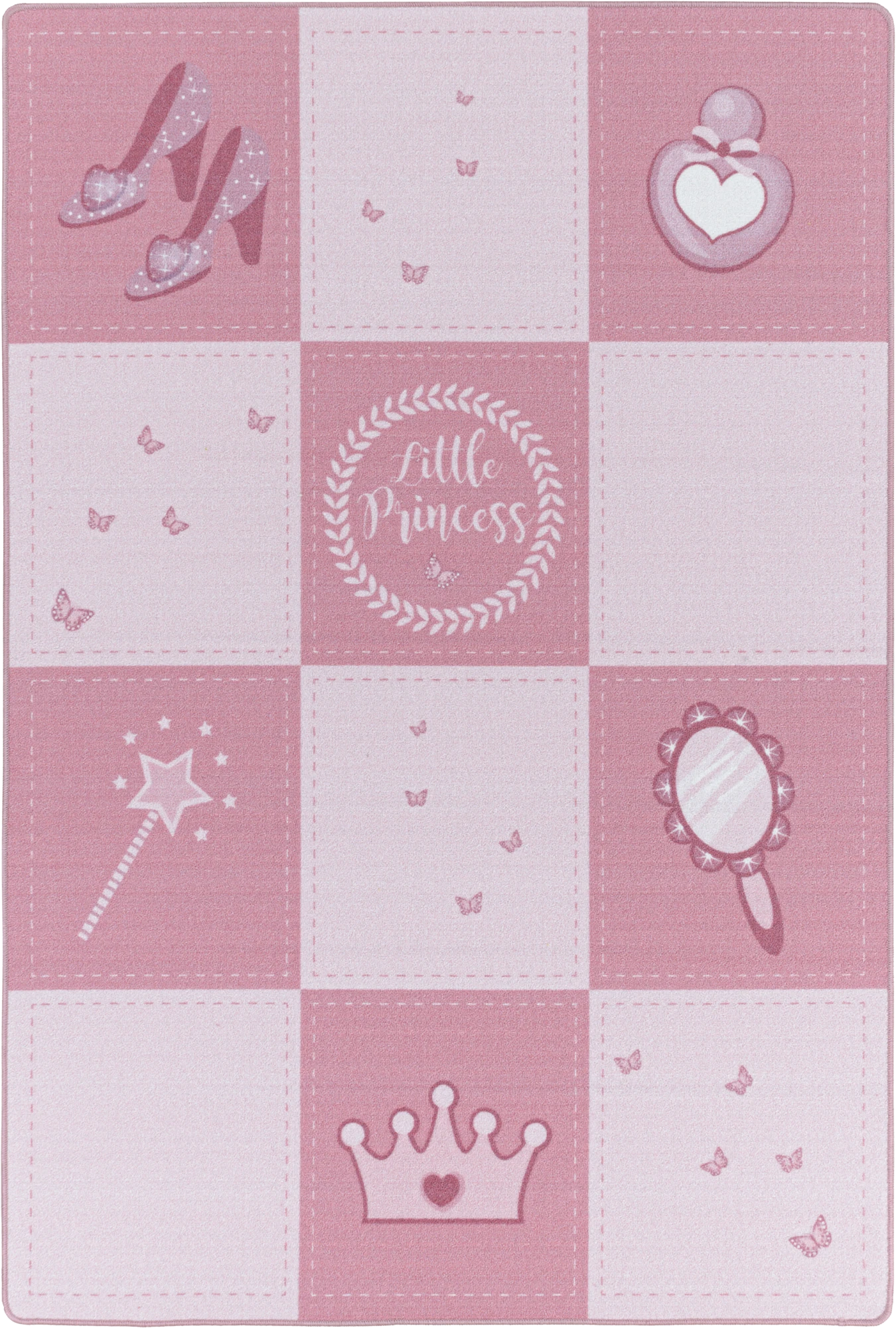 Crown & Wand Block Theme Girl's | Pink Carpet