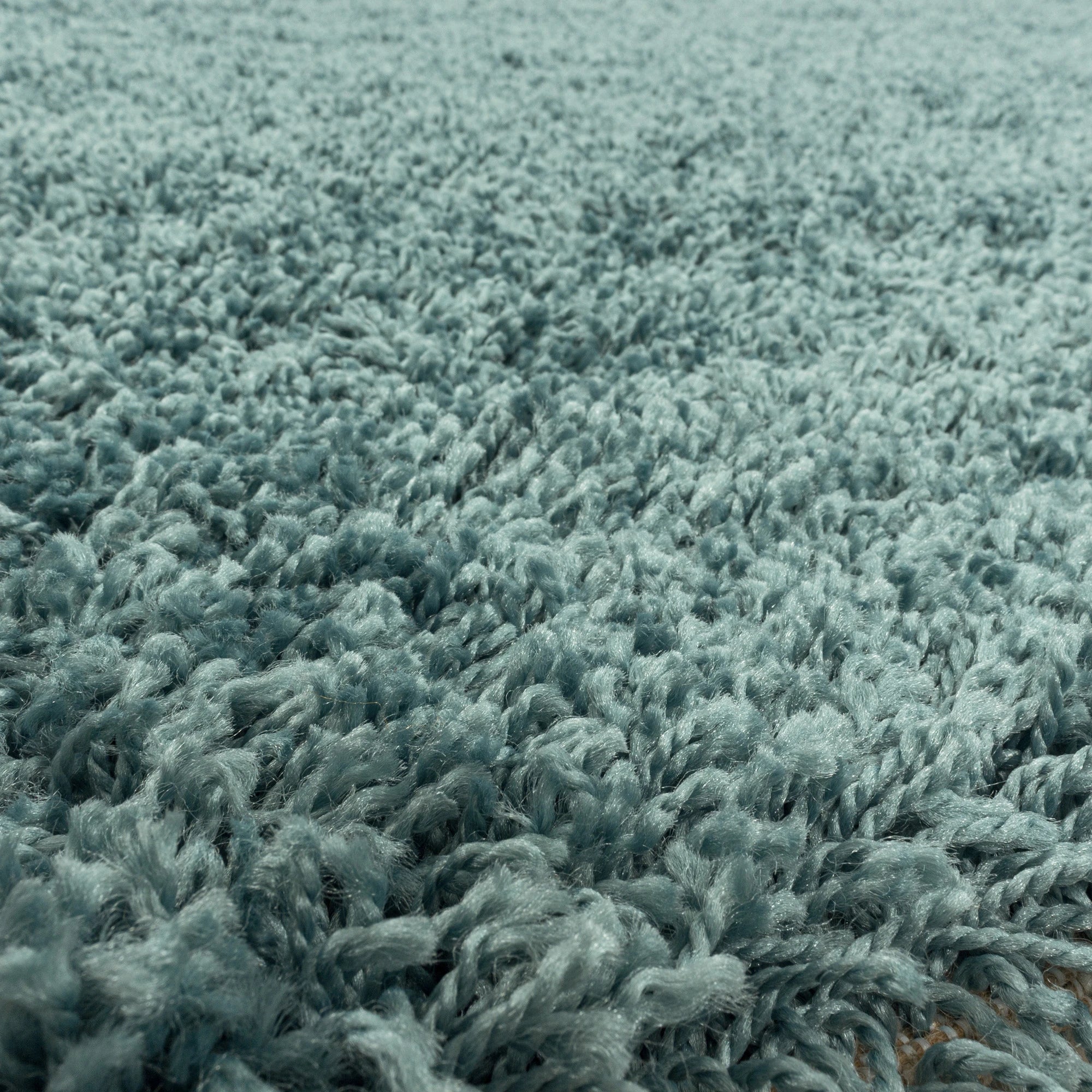 Turquoise Plush High Pile Shag Rug
