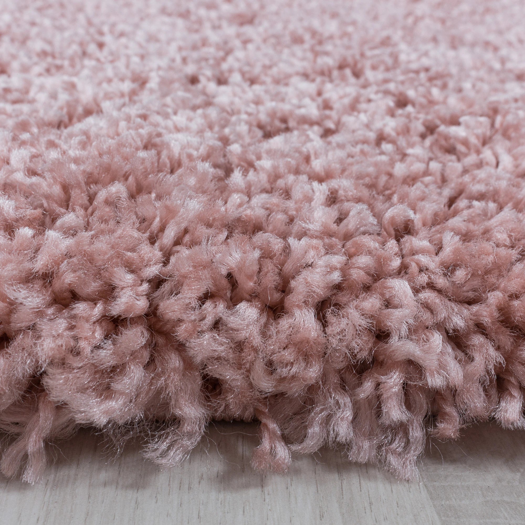 Pink Plush High Pile Shag Rug