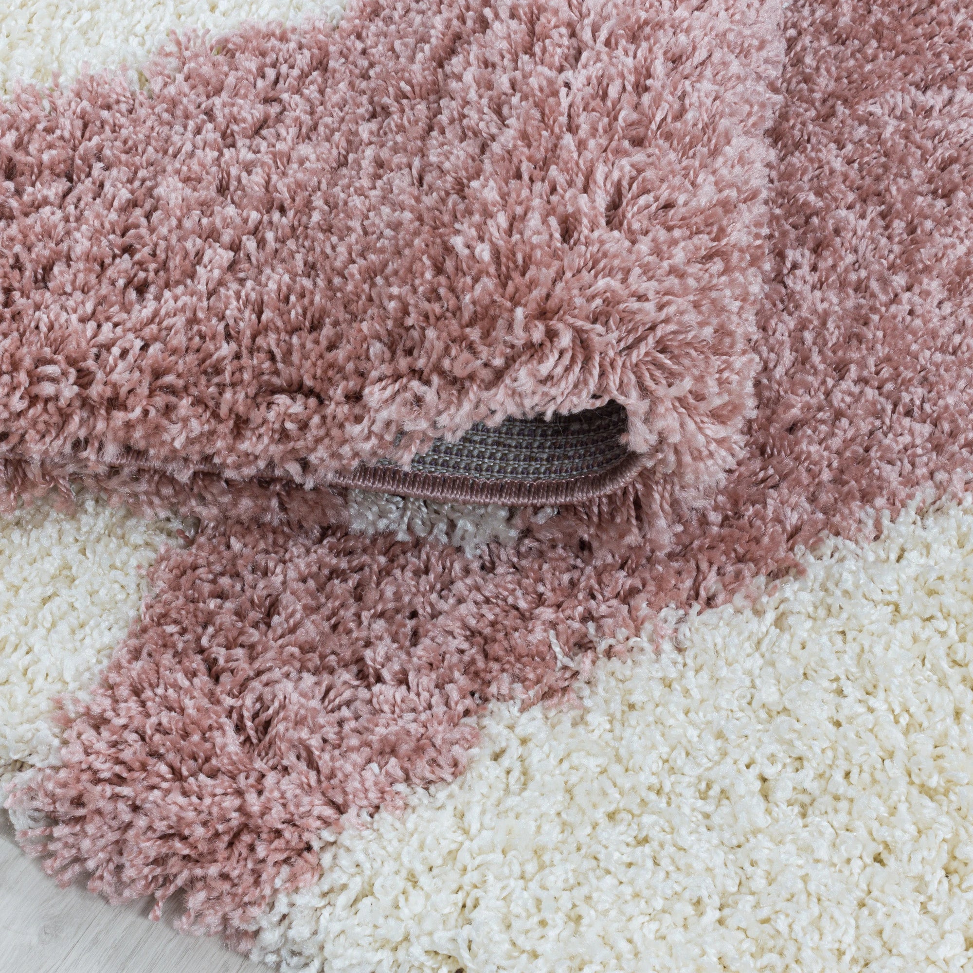 Modern Teal Triangle Shag Rug | Rose