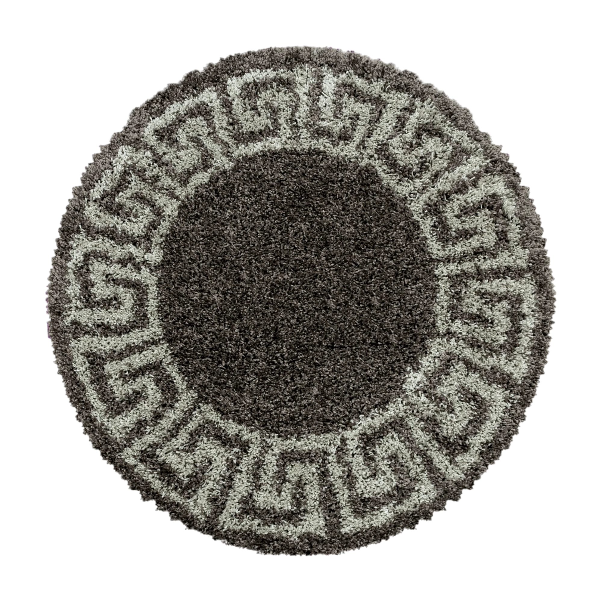 Meander Pattern Neutral Area Rug | Taupe