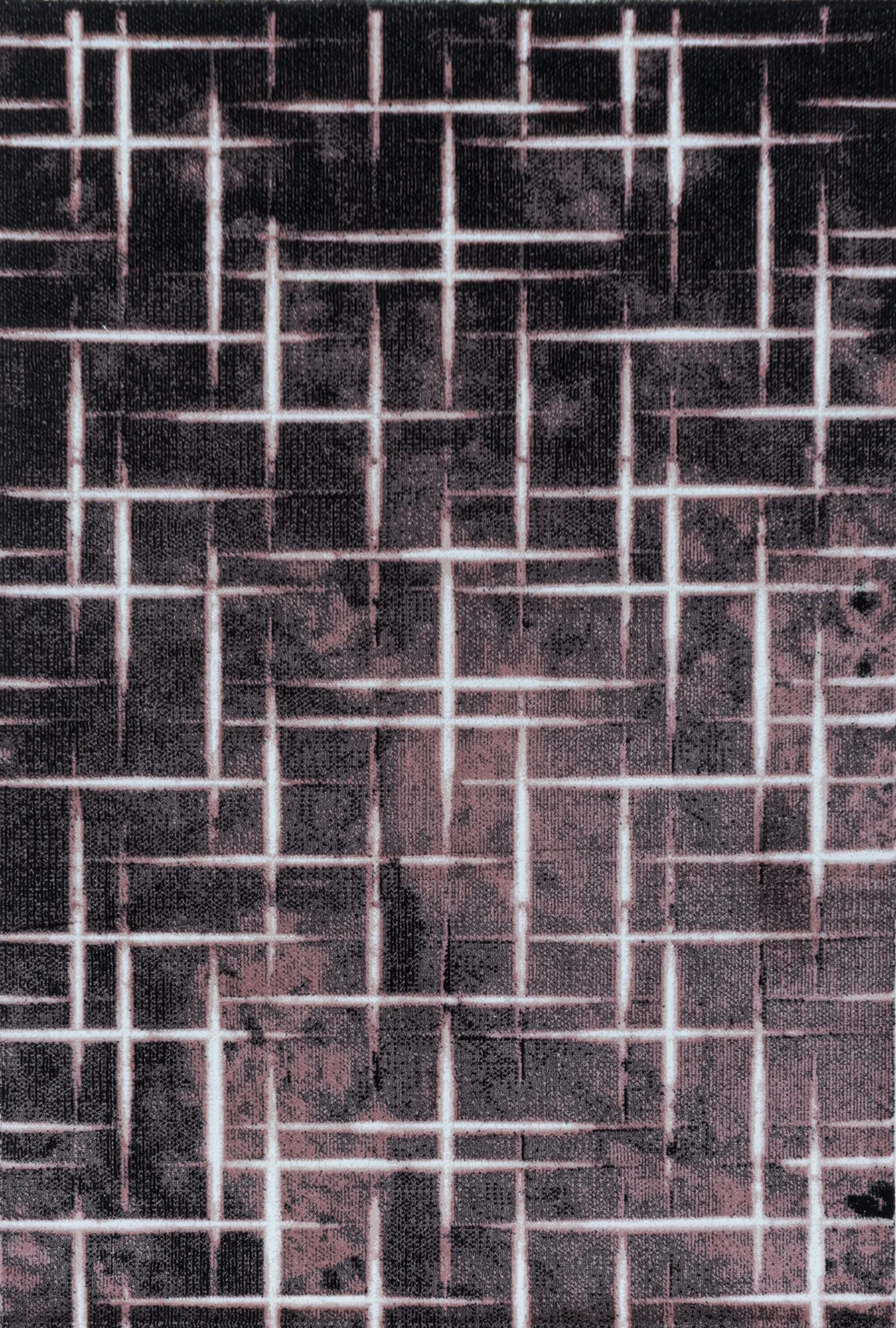 Gestreifter Teppich Rosa