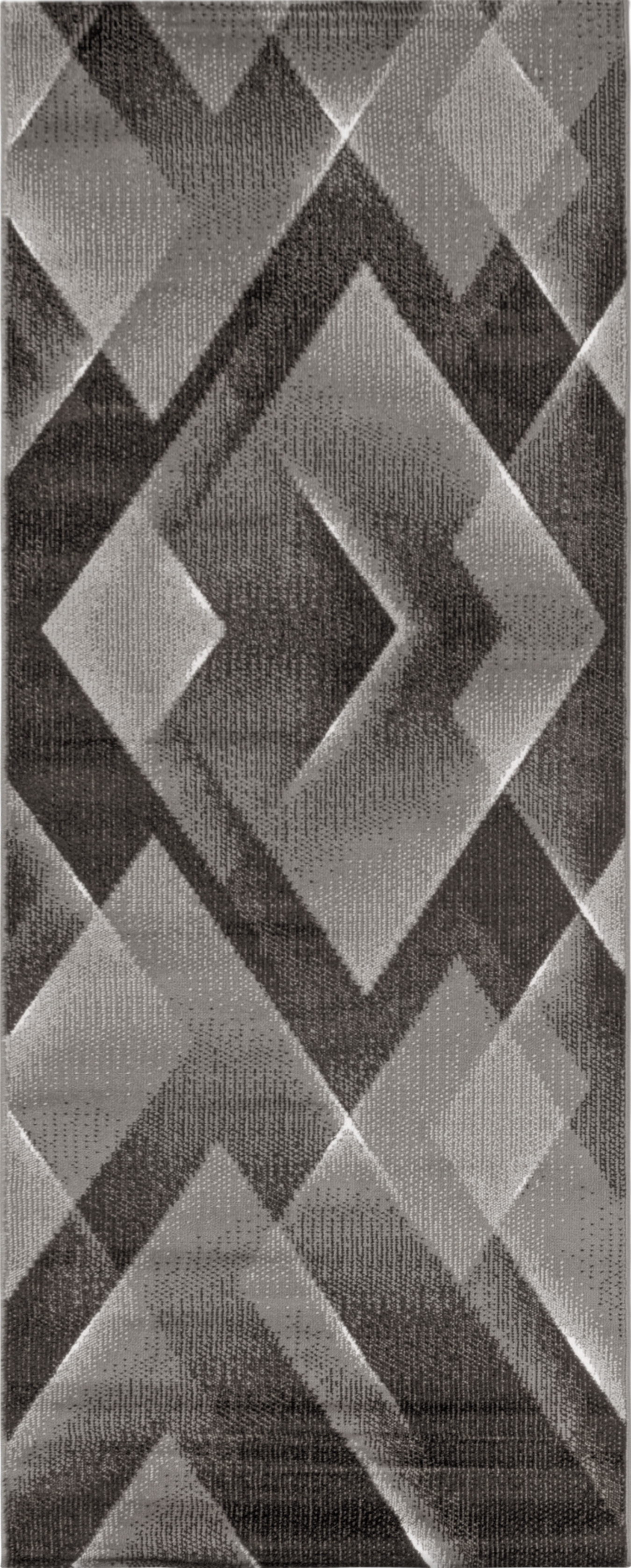 Geometric Prism Facets Area Rug | Brown