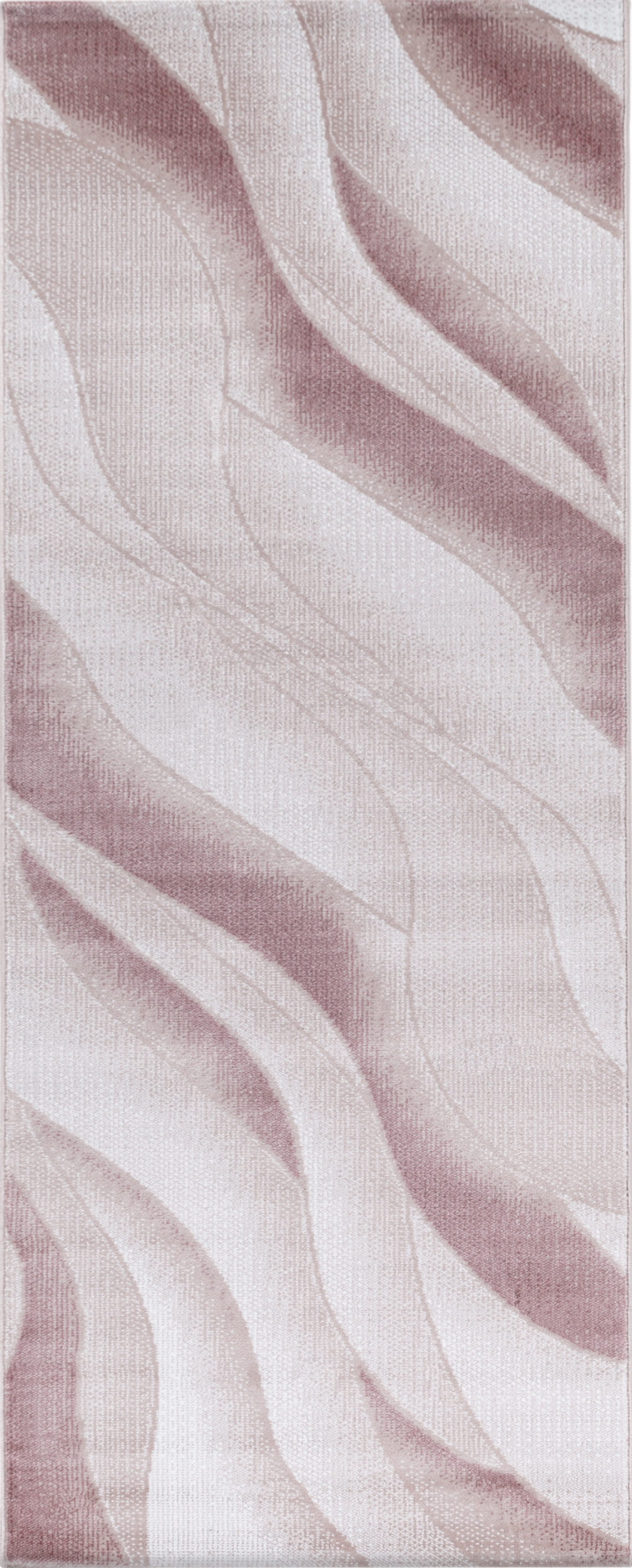Abstract Contour Wave Line Area Rug | Pink