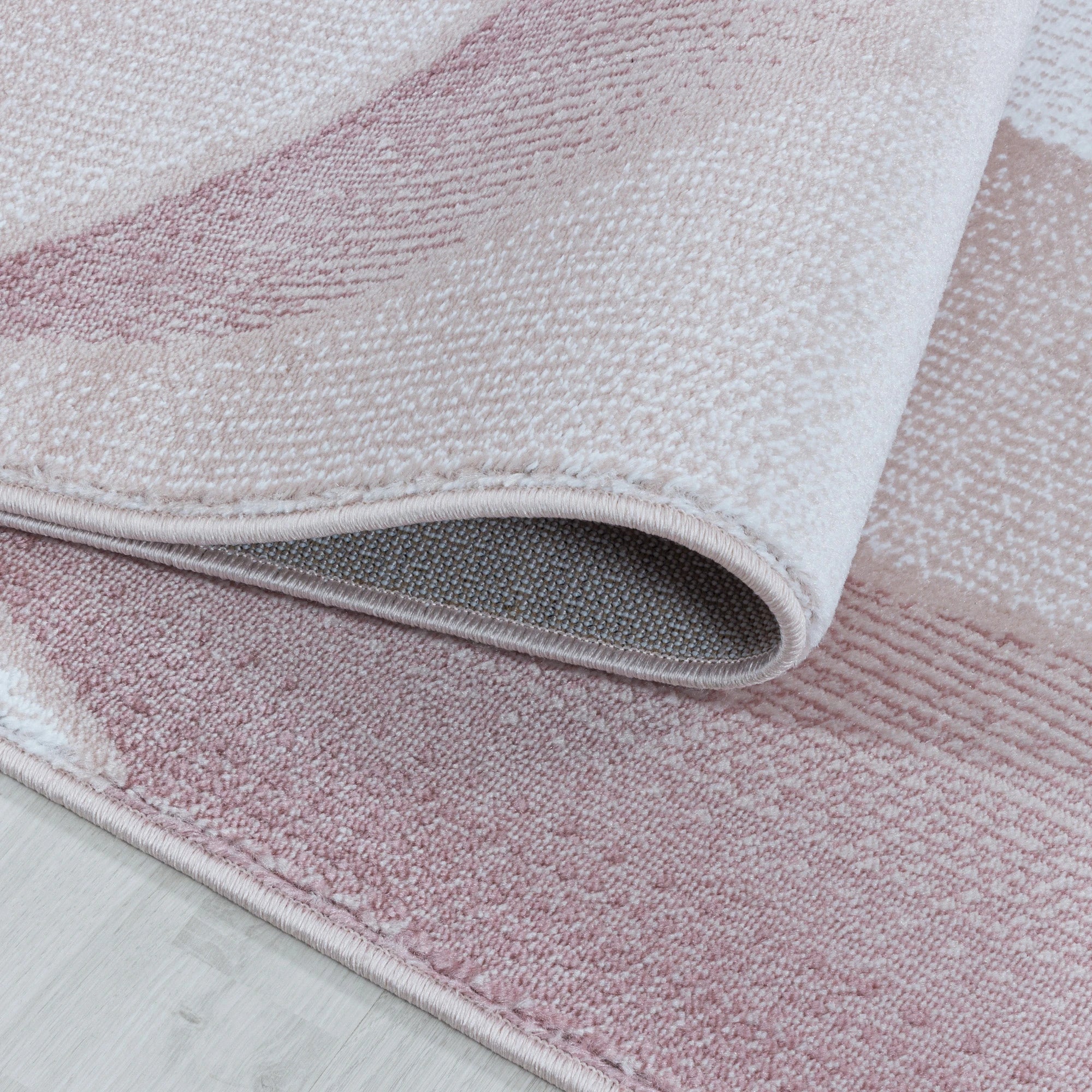 Abstract Contour Wave Line Area Rug | Pink
