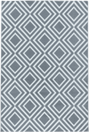 Geometric Repeating Diamond Pattern Rug - Gray Gray